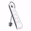 Picture of Belkin 4 Outlet Surge Strip 2M - white/grey