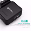 Picture of Ravpower Wall Charger 30W Dual USB QC3.0 UK - Black