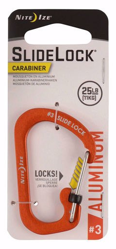 Picture of Niteize SlideLock Carabiner Aluminum #3 - Orange