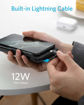 Picture of Anker PowerCore+ 10000mAh with Built-in Lightning Cable - Black Fabric