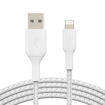 Picture of Belkin Braided Lightning to USB-A Cable 1M - White