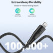 Picture of Ravpower Nylon Braided USB-C to Lightning Cable 0.3M - Black