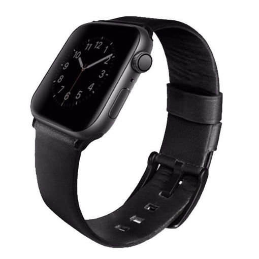 Picture of Uniq Mondain Leather Band for Apple Watch 42/44/45mm - Midnight Black