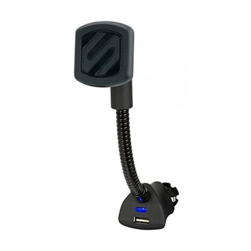 Picture of Scosche Magnetic Power Socket Car Mount and USB Charging for Mobile Device - Black