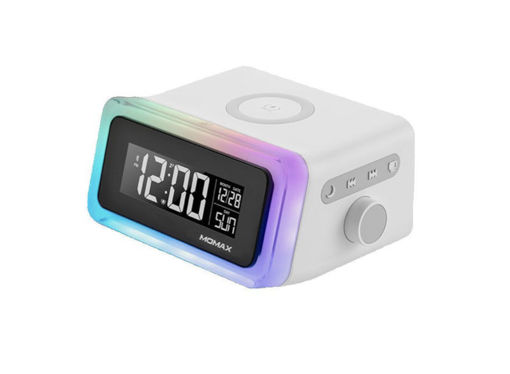 Picture of Momax Q.Clock 2 Digital Clock with Wireless Charger with Light - White