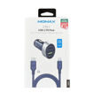 Picture of Momax Dual-Port USB 38W with PD 20W Fast Car Charger with Lightning Cable - Blue