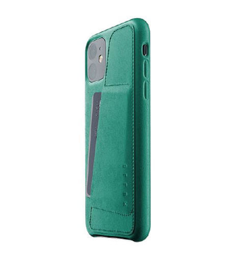 Picture of Mujjo Full Leather Wallet Case for iPhone 11 - Green