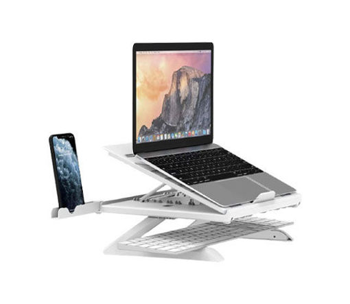 Picture of Tronsmart Foldable Laptop Stand With Phone Holder - White