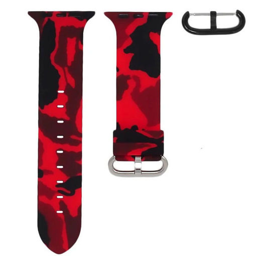 Picture of Horus Apple Watch Strap 49/45/44/42mm - Red Camo Rubber