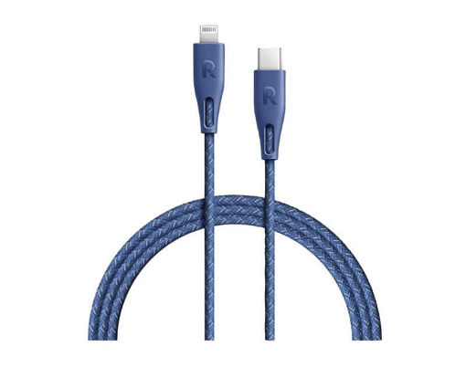 Picture of Ravpower Nylon Braided Type-C to Lightning Cable 0.3M - Blue