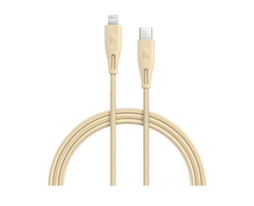 Picture of Ravpower Nylon Braided USB-C to Lightning Cable 1.2M - Gold
