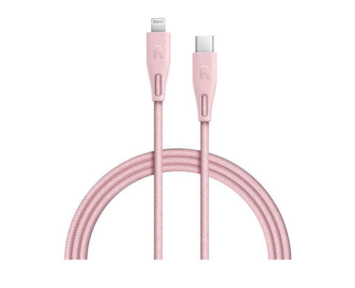 Picture of Ravpower Nylon Braided Type-C to Lightning Cable 2M - Pink