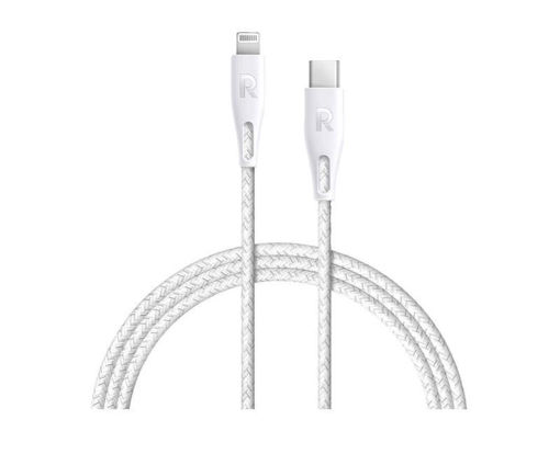 Picture of Ravpower Nylon Braided Type-C to Lightning Cable 2M - White