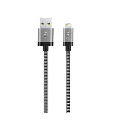 Picture of Goui  Ultra Fast Charging Metallic 8 Pin Lightning Cable to USB Cable 1M - Black