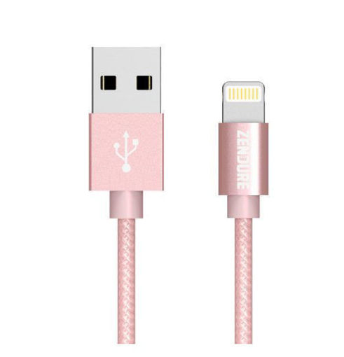 Picture of Zendure Braided Aluminum Charg/Sync Lightning Cable 1M - Rose Gold