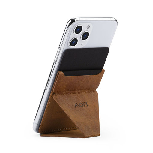 Picture of Moft Phone Stand Wallet & Hand Grip - Brown