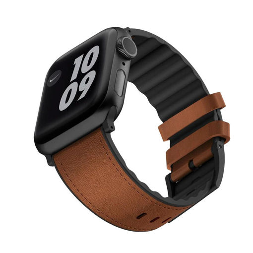 Picture of Viva Madrid Ventrux Leather Strap for Apple Watch 42/44/45mm - Classic Brown