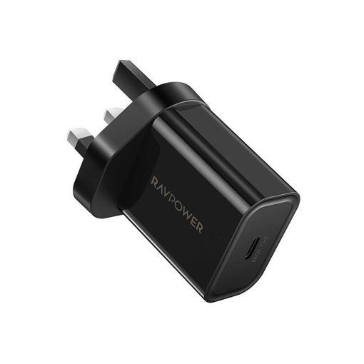 Picture of Ravpower PD Pioneer 20W USB-C Wall Charger UK - Black