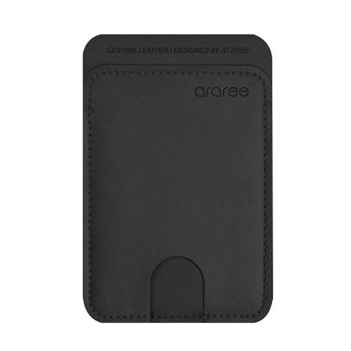 Picture of Araree Stick Pocket Genuine Leather Universal Card Holder - Black