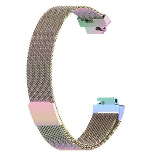Picture of Just Must Magnetic Metal Band for Fitbit Inspire HR - Rainbow