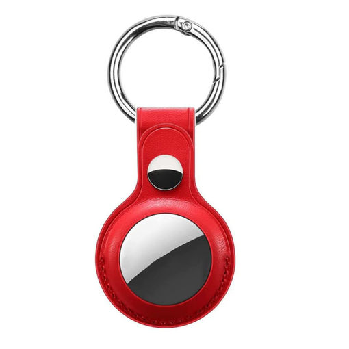 Picture of Devia Leather Key Ring for Apple AirTag - Red