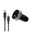 Picture of Momax Dual-Port USB 38W with PD 20W Fast Car Charger with Lightning Cable - Black