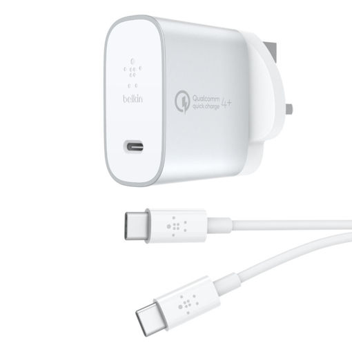 Picture of Belkin UK Home Charger USB-C 27W with 1.5M USB-C Cable - Silver