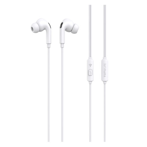 Picture of Totulife Fine Series Stereo Wired Earphones 3.5mm - White