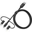 Picture of OtterBox 3 in 1 USB-A to Micro/Lightning/USB-C Cable - Black