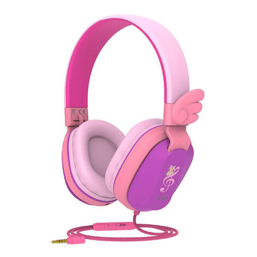 Picture of Riwbox CS6 Kids Wired Headphones - Purple/Pink