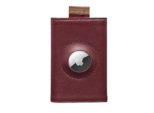 Picture of Frenchie AirTag Speed Italian leather Wallet - Burgundy