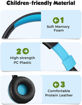 Picture of Mpow Che1 Kids Wired Headset - Blue/Black