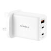 Picture of Momax One Plug 65W 3-Port Charger - White