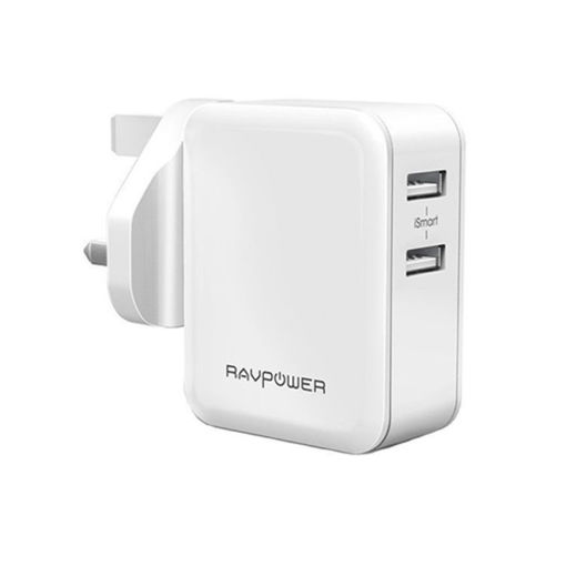 Picture of Ravpower Wall Charger 24W Dual Port UK iSmart - White