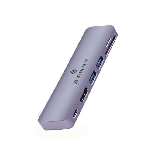 Picture of Smart Premium 6 in 1 USB-C Multiport Hub Compatible for MacBook - Grey