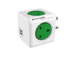 Picture of Power Cube  4 Power Outlets 2xUSB Ports - Green