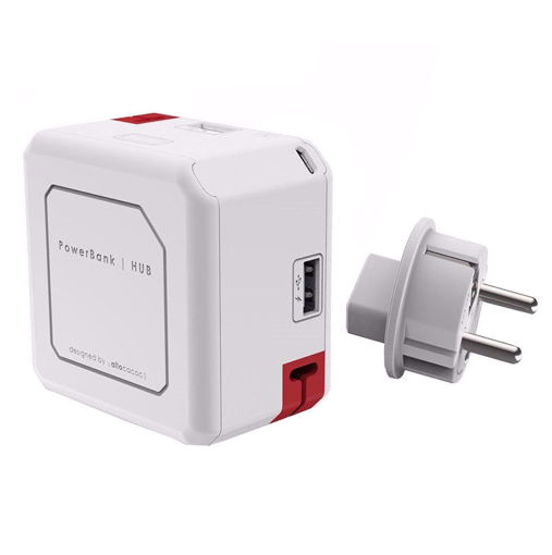 Picture of PowerCube USB 4X Ports 1X Micro USB Portable Charger 5000 mAh - White
