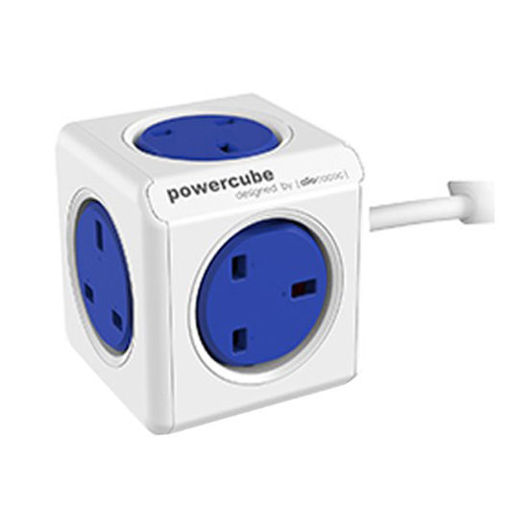 Picture of PowerCube Extended UK 5X Plug +1.5M - Blue