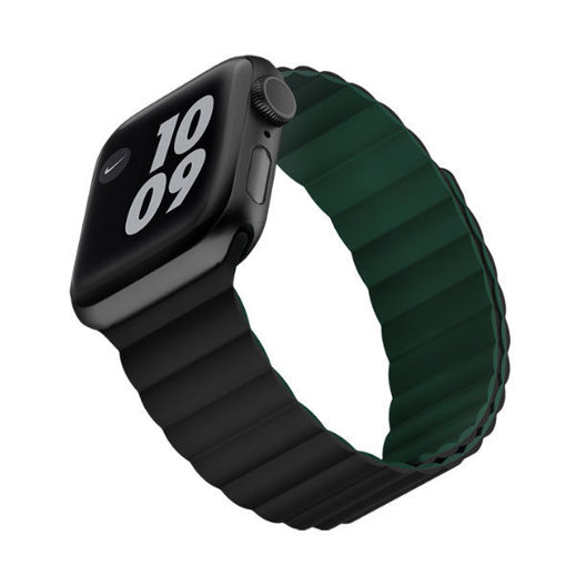 Picture of Viva Madrid Magnetic Watch Strap Cosmo for Apple Watch 42/44/45mm - Black/Green