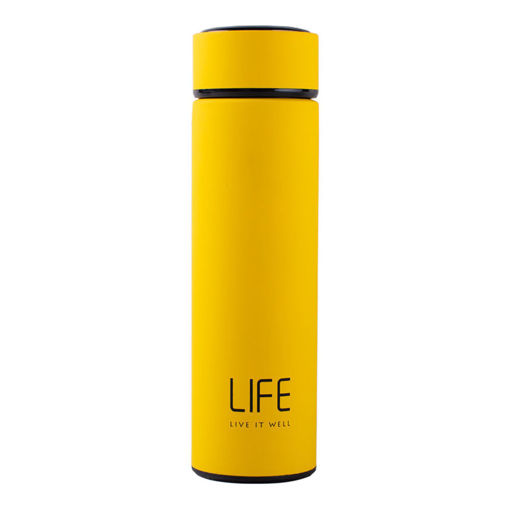 Picture of Life Insulated Stainless Steel Water Bottle 500ml - Yellow