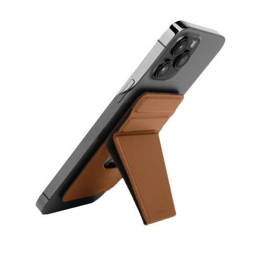 Picture of Uniq Lyft Magnetic Snap-On Stand And Card Holder - Toffee Brown