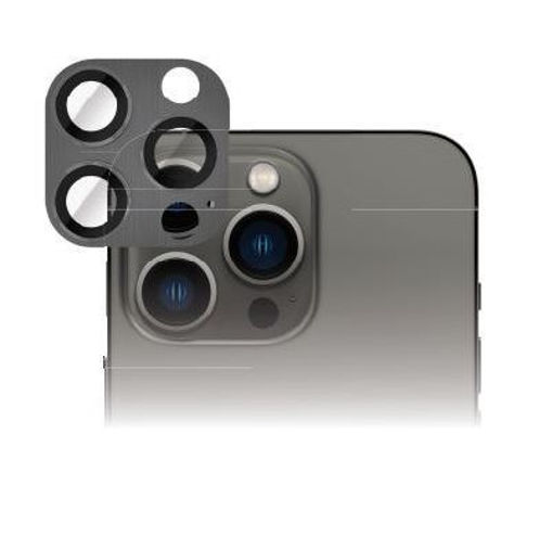 Picture of Smart Premium Aluminum Camera Glass Protector for iPhone 13 Pro/13 Pro Max - Black