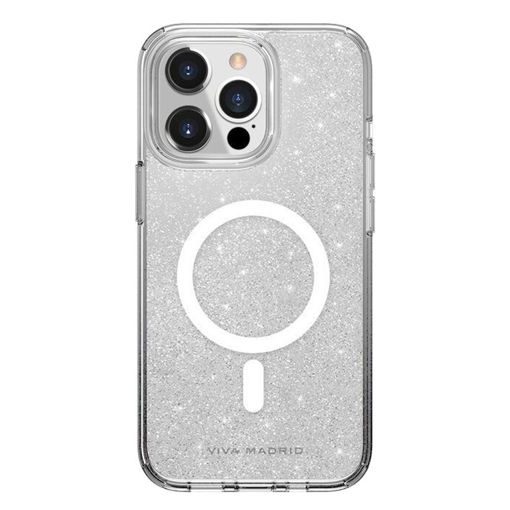 Picture of Viva Madrid Celeste Halo Back Case for iPhone 13 Pro - Clear/Silver Glitters