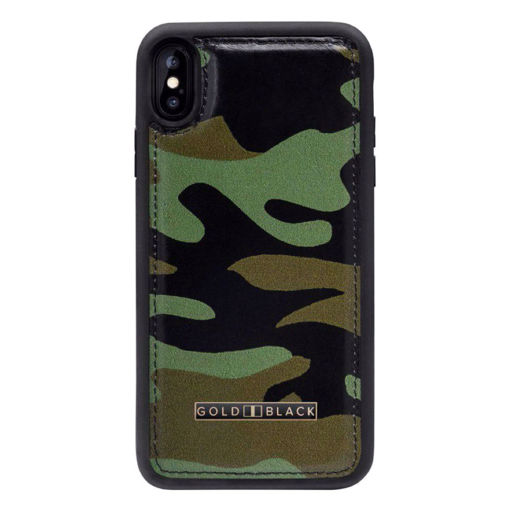 Picture of Gold Black iPhone Xs Max Case - Camouflage Green