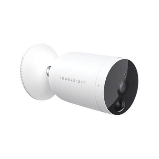 Picture of Powerology Wifi Smart Outdoor Wireless Camera Built-in Rechargeable Battery - White