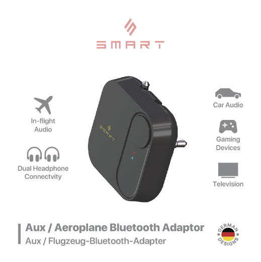Picture of Smart Premium Bluetooth Aux/AeroPlane Adaptor - Black