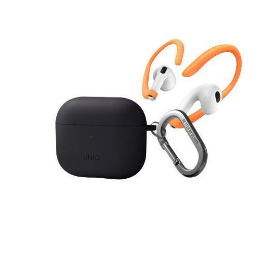 Picture of Uniq Nexo Active Hybrid Silicone AirPods 3 Case with Sports Ear Hooks - Grey