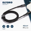 Picture of Eltoro Kevlar Cable USB-C to Lightning 1M with Nylon PP Yarn Jacket - Black