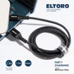 Picture of Eltoro Kevlar USB-A to Lightning Cable 1M with Nylon PP Yarn Jacket - Black