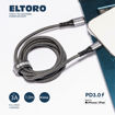 Picture of Eltoro Kevlar USB-C to Lightning Cable 1.5M with Nylon PP Yarn Jacket - Gray